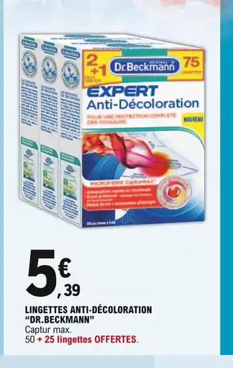 E.Leclerc Lingettes Anti-Décoloration Dr Beckmann offre
