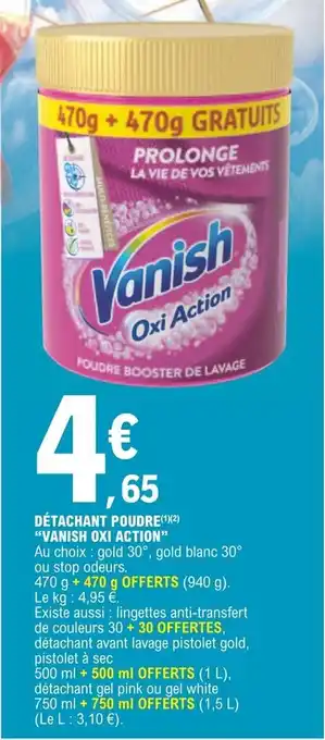 E.Leclerc Vanish Oxi Action Détachant Poudre offre