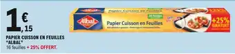 E.Leclerc Papier Cuisson En Feuilles Albal offre
