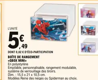 E.Leclerc Boîte de Rangement Qbox Mini offre
