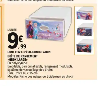 E.Leclerc Boîte de Rangement Qbox Large offre