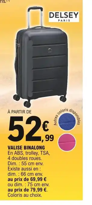 E.Leclerc Valise Binalong offre