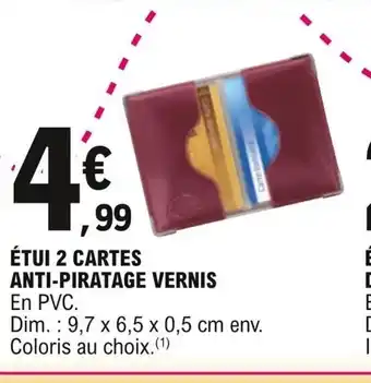 E.Leclerc Étui 2 Cartes Anti-Piratage Vernis offre