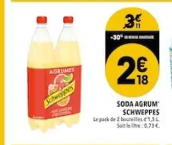 Supeco Soda Agrum Schweppes offre