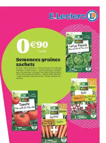 E.Leclerc Semence Graines Sachets offre