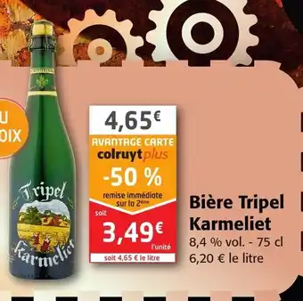 Colruyt Bière Tripel karmeliet offre