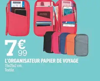 l'Organisateur Papier de Voyage