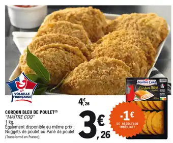 E.Leclerc Cordon bleu de poulet offre