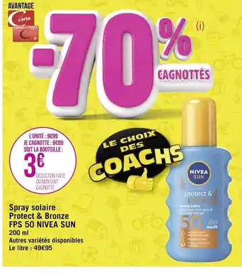 Spray Solaire Protect & Bronze FPS 50 Nivea Sun