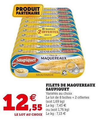 Super U Saupiquet filets de maquereaux offre