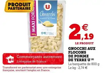 Super U U gnocchi aux flocons de pomme de terre offre
