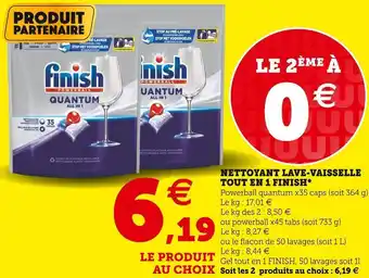 Super U Finish nettoyant lave-vaisselle tout en 1* offre