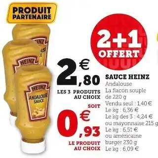 Super U Heinz sauce offre