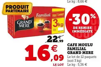 Super U Grand mère cafe moulu familial offre