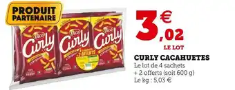 Super U Curly curly cacahuetes offre