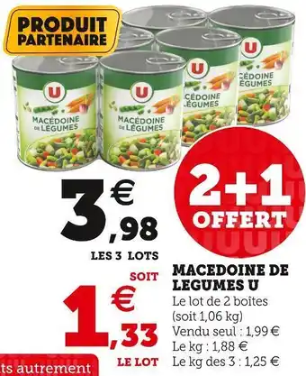 Super U U macedoine de legumes offre