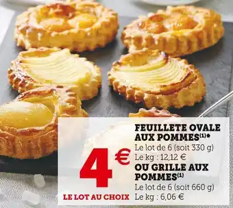 Super U Feuillete ovale aux pommes offre