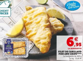 Super U Filet de cabillaud fish and chips offre