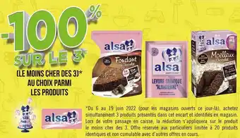 Alsa bon plan sur les produits de la marque alsa
