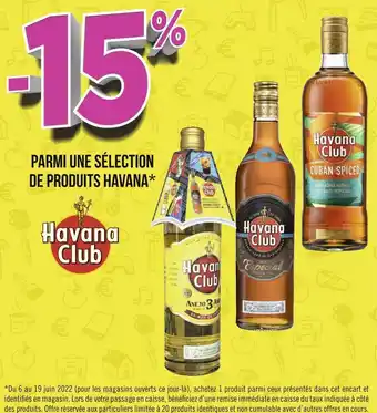 Géant Casino Havana club bon plan une sélection de produits de la marque havana club offre