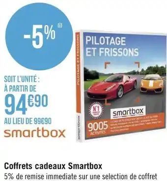 Géant Casino Coffrets cadeaux smartbox offre