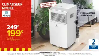 Carrefour Klindo climatiseur mobile offre