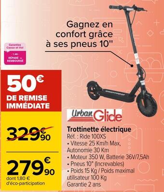 Carrefour Urban glide trottinette électrique offre