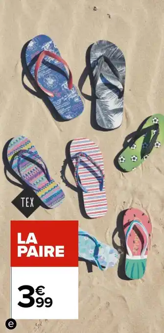 Carrefour Tex tong fantaisie enfant ou adulte offre