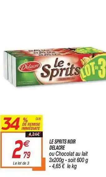 Netto Le Sprits Noir Delacre offre