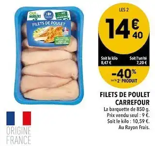 Supeco Filets de poulet offre