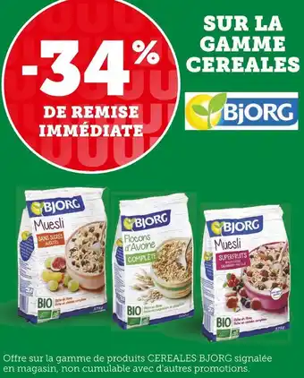 U Express Bjord bon plan sur la gamme cereales bjord offre