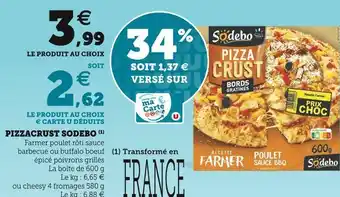 U Express Sodebo pizzacrust offre