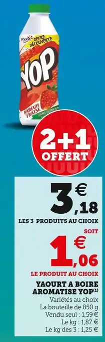 U Express Yop yaourt a boire aromatise offre