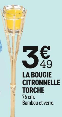 Centrakor La bougie citronnelle torche offre