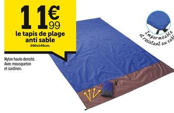 Centrakor Le tapis de plage anti sable offre