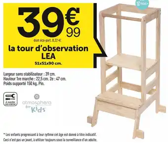 Centrakor Atmosphera for kids la tour d’observation lea offre