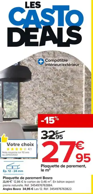 Castorama Plaquette de parement, offre