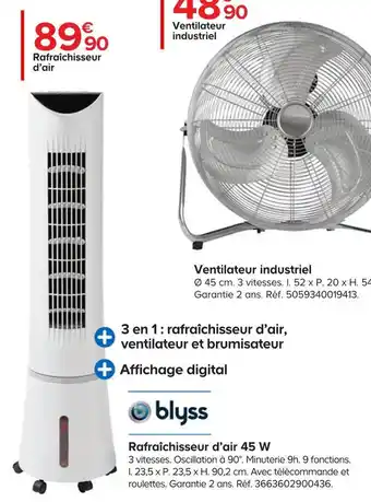 Castorama Blyss rafraîchisseur d’air 45 w offre