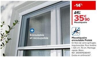 Castorama Moustiquaire enroulable protek offre