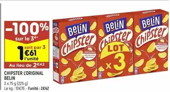 Leader Price Chipster l'original belin offre