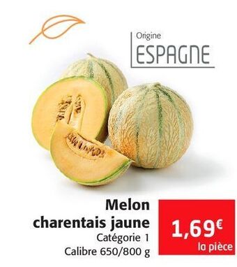 Colruyt Melon charentais jaune offre