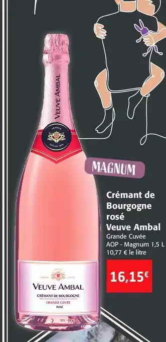 Colruyt Cremant de bourgogne rose veuve ambal offre