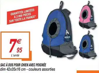 Netto Sac à Dos Pour Chien Avec Poignée offre
