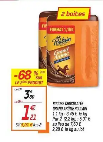 Netto Poudre Chocolatée Grand Arôme Poulain offre