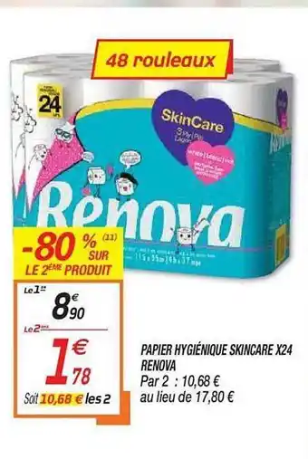 Papier Hygiénique Skincare X24 Renova