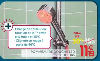 Pommeau De Douche Led 3 Couleurs