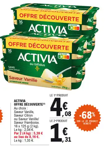 E.Leclerc Activia offre découverte offre
