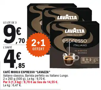 E.Leclerc Café moulu espresso "lavazza" offre