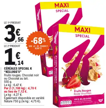 E.Leclerc Céréales special k "kellogg's" offre