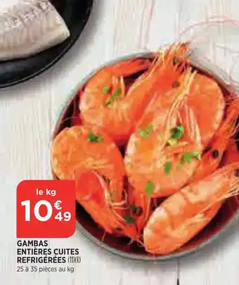 Bi1 Gambas entieres cuites refrigérées offre